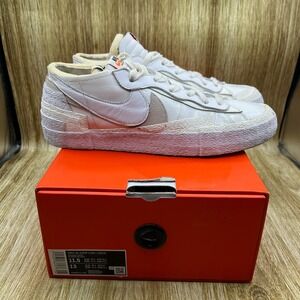 Nike Blazer Low‎ x Sacai Men's Size 11.5 White Sail Shoes Sneakers DM6443-100